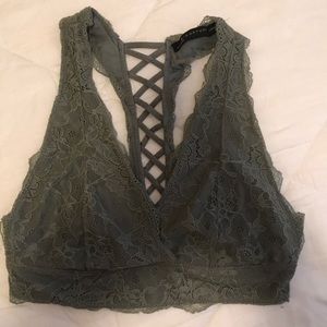 Grey Lace Bralette